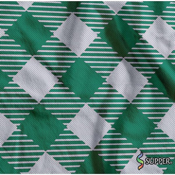 TNT Estampado 1,40M 40G Xadrezão BRANCO/VERDE (rolo com 25 Metros)