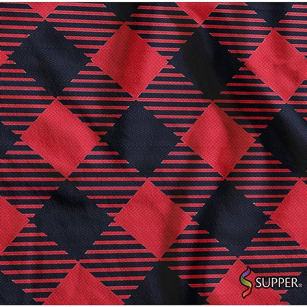 TNT Estampado 1,40M 40G Xadrezão VERMELHO/PRETO Rolo 25 Metros