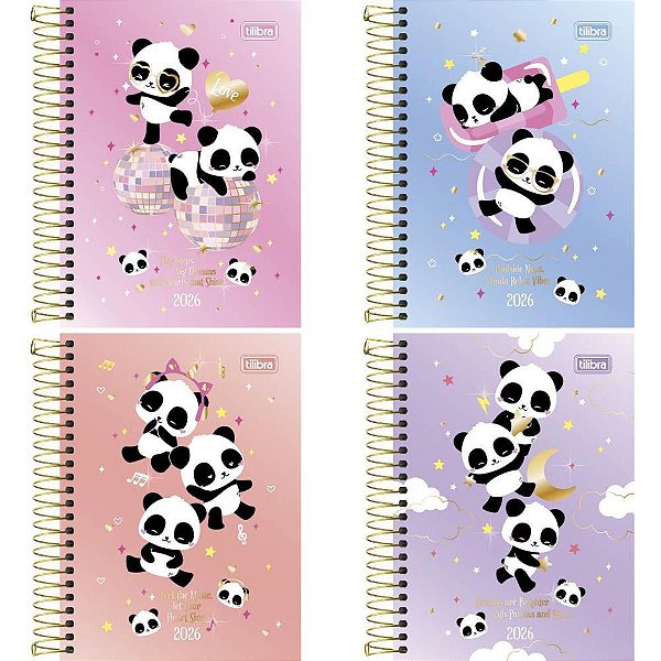 Agenda 2026 Lovely Friend Espiralada 110X154MM 160 Folhas (pacote com 4)