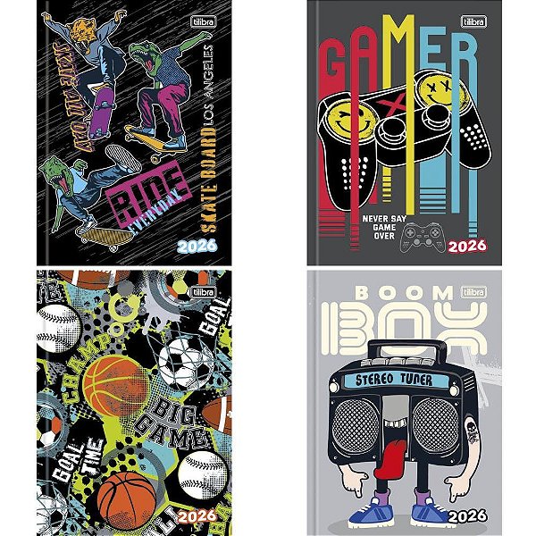 Agenda 2026 Spice Masculina Capa Dura Costurada 112 Folhas 123X166MM (pacote com 5)
