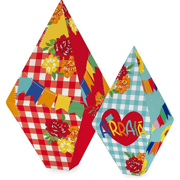 Balão de Papel Composé Arraia Festa Junina (pacote com 4 Unidades)