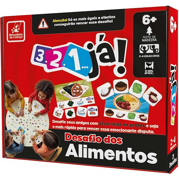 Jogo Educativo 3.2.1 JÁ – Desafio dos Alimentos Interativo e Divertido