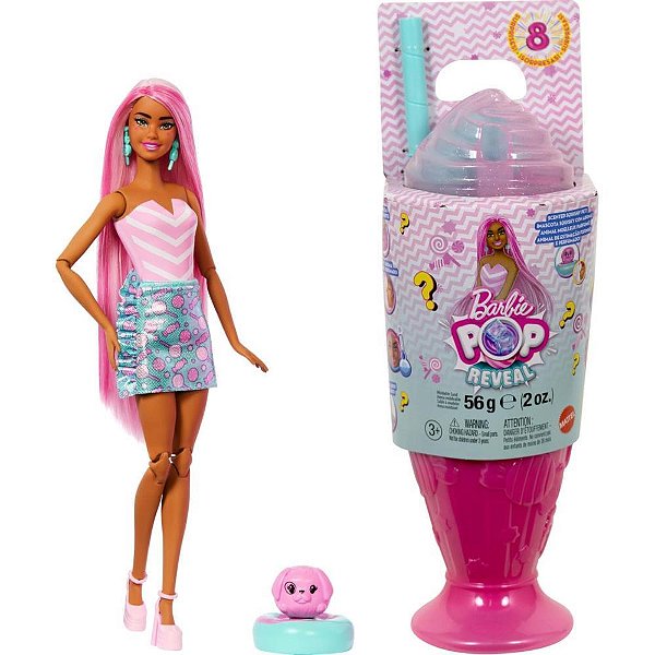 Barbie Reveal Chelsea POP Série Milkshake Caixa com 4 Unidades