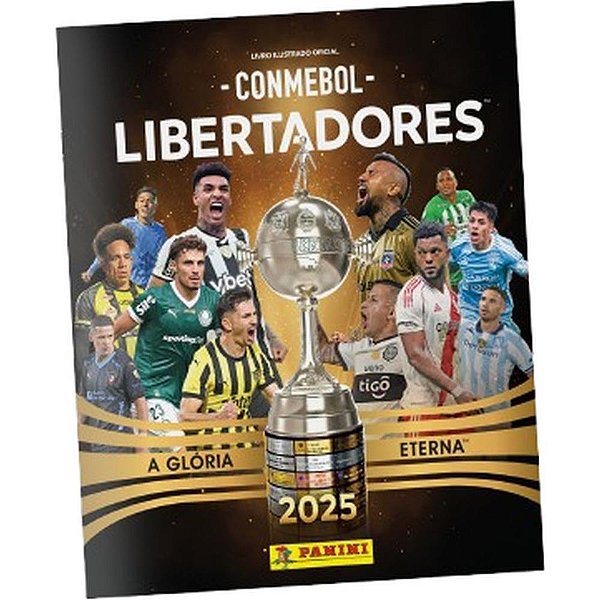álbum de Figurinhas Libertadores 2025 Brochura (pacote com 20 Unidades)