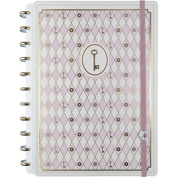 Caderno Inteligente Grande ISA Akkari Rose KEY com 80 Folhas
