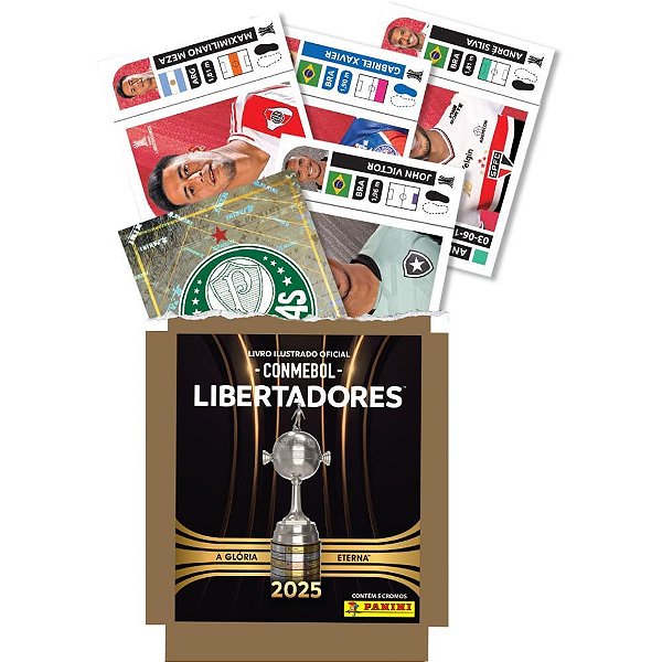 Figurinhas Libertadores 2025 Envelope com 5 Unidades (pacote com 20 Envelopes)