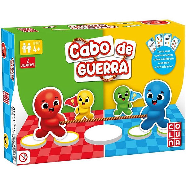 Jogo Cabo de Guerra Brinquedo Educativo de Tabuleiro para 2 Jogadores