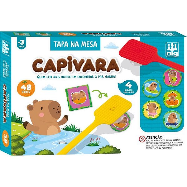 Jogo Tapa NA Mesa Capivara com 48 Pares