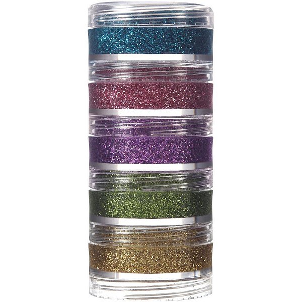 Pintura Facial Glitter Cremoso LIGHT com 5 Cores 4G Cada