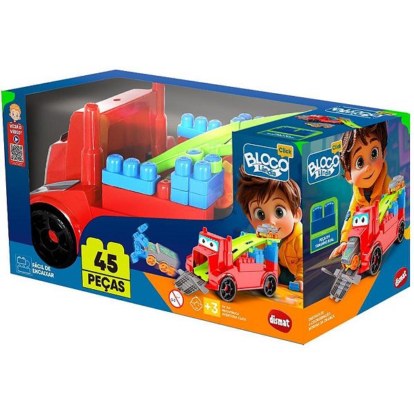 Brinquedo para Montar Megatruck Aventura CLICK com 45 Peças e Acessórios