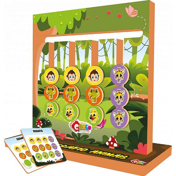 Jogo Educativo Desafio Animais em MDF