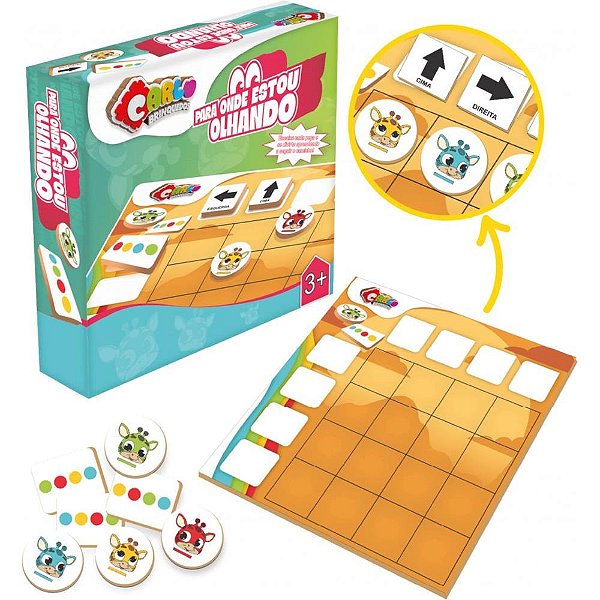 Jogo Educativo para ONDE Estou Olhando em MDF