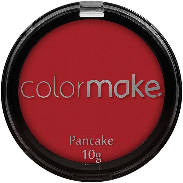 Pintura Facial Pancake Profissional Vermelho 10G Display com 12 Unidades