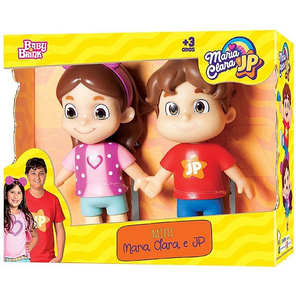 Boneco e Personagem Maria Clara e JP 13CM – PAR de Irmãos Fofinhos