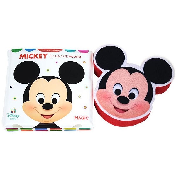 Livro para Banho Mickey com Esponja 14X14CM