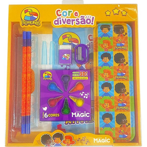 Maleta para Pintura 3 Palavrinhas COR e Diversão