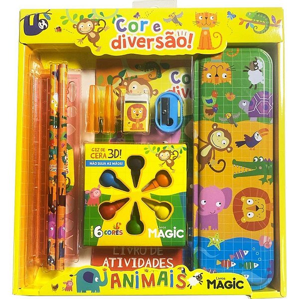 Maleta para Pintura Animais COR e Diversão
