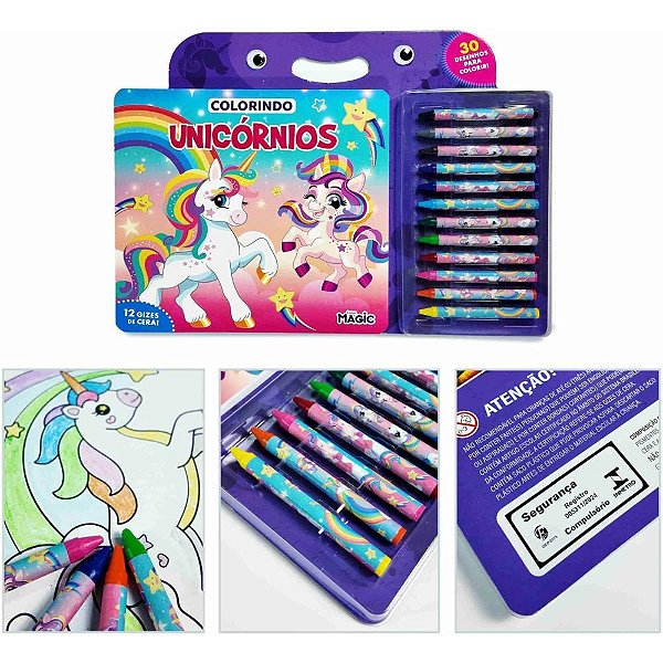Maleta para Pintura Colorindo Unicórnios