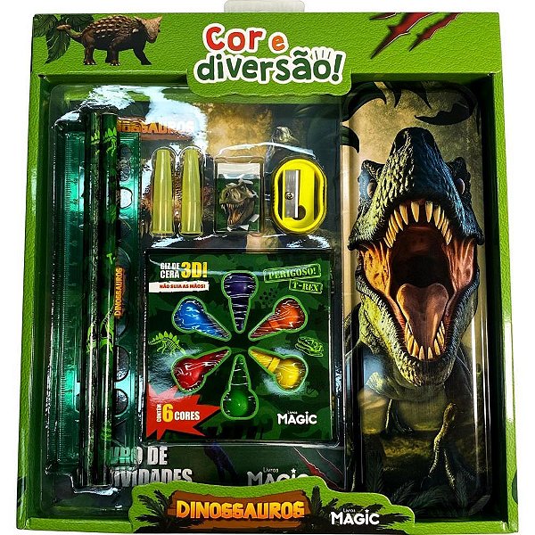 Maleta para Pintura Dinossauros COR e Diversão