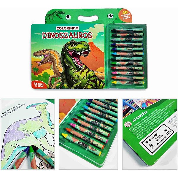 Maleta para Pintura Colorindo Dinossauros