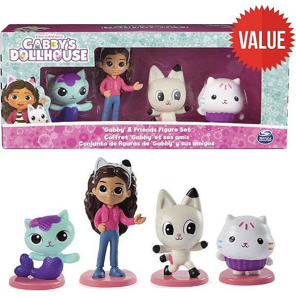 Boneco e Personagem a Casa da GABBY com 4 Figuras