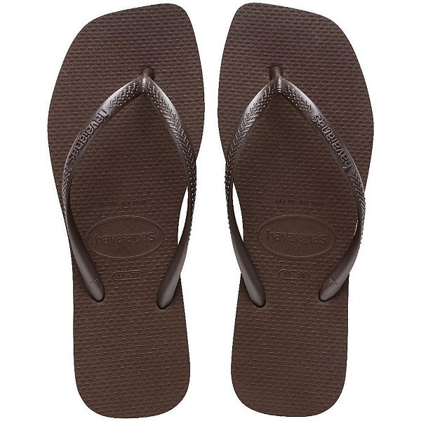 Chinelo Havaianas Feminino SLIM Square 39/40 Café PAR