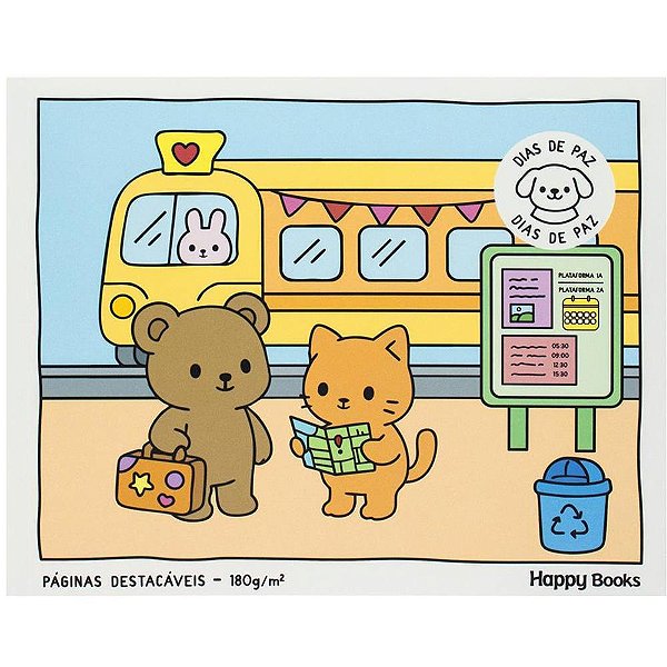 Livro de Colorir COZY e Cute: Dias de PAZ com Cenas Delicadas