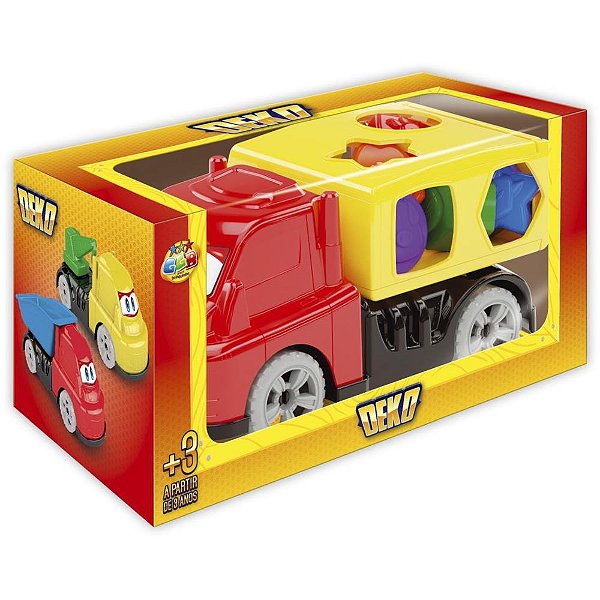 Brinquedo Educativo Deko Formas II Super Carrinho com Blocos de Encaixe