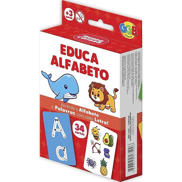 Jogo de Cartas Educa Alfabeto 34 Cartas