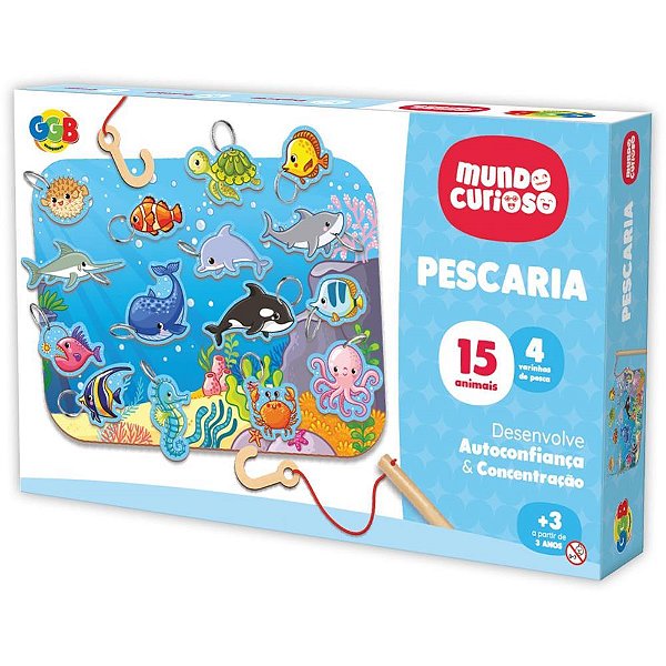 Jogo Diverso Pescaria 19 Peças