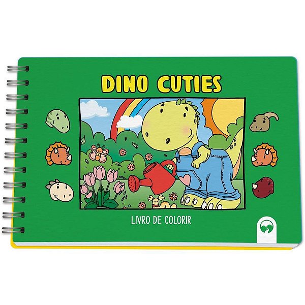 Livro de Colorir Dino Cuties 64 Páginas 150G com Acetato 15X21CM