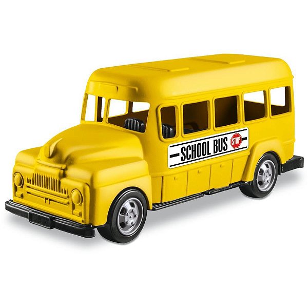 ônibus Escolar Classic School BUS 23CM Roda Livre Coleção Horangr