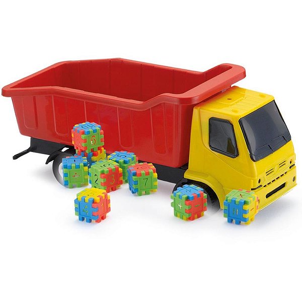 Caminhão Super TRUCK Caçamba Educativa com Peças de Aprendizado