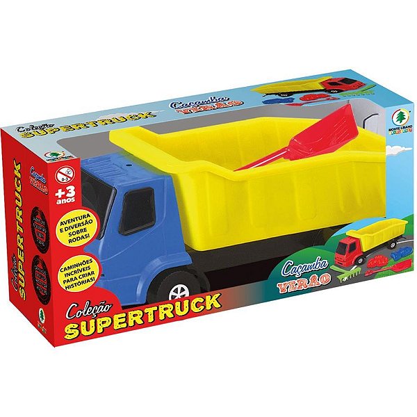 Caminhão Super TRUCK Caçamba Verão com Rastelo, PÁ e Forminhas