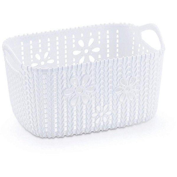 Cesta Organizadora Floral Branca 3,5L