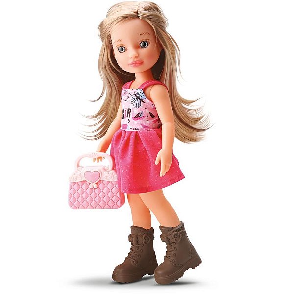 Boneca Beverly GIRLS Fashion 34CM com Acessórios Articulada em Vinil