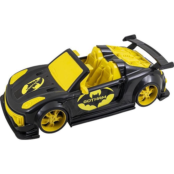 Carrinho Gotham Preto com Amarelo 37,5X17X11CM para Crianças