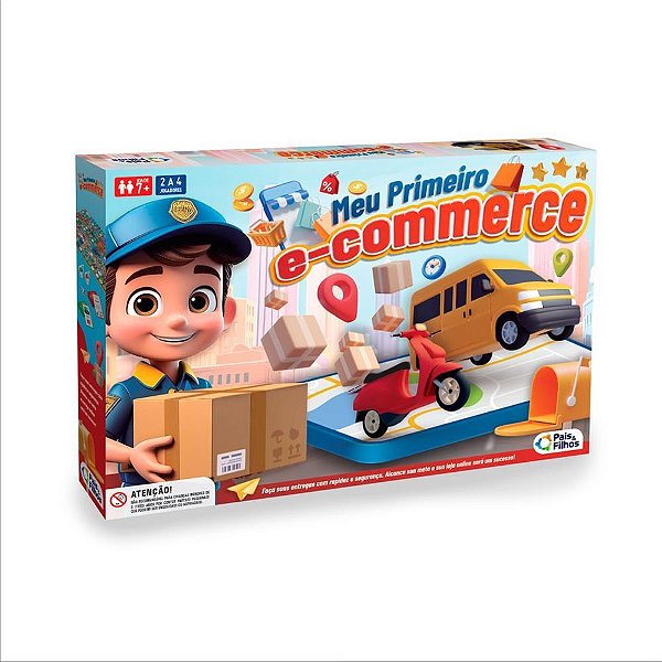 Jogo de Tabuleiro Meu Primeiro E-COMMERCE Educativo Pais & Filhos