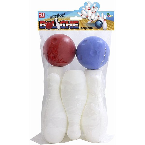 Boliche Bolichinho 16CM com 8 Peças Coloridas e Seguras