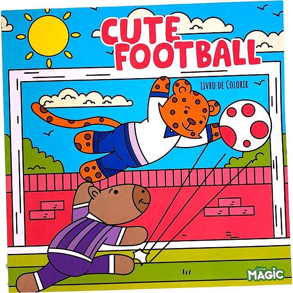 Livro de Colorir Cute Football 48 Páginas 24X24CM Magic KIDS