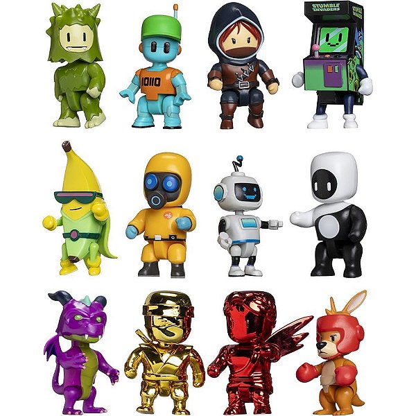 Miniatura Colecionável Stumble GUYS Série 2 Articulada 7,5CM Caixa com 4 Sortidas