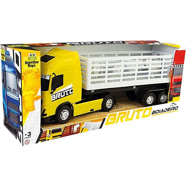 Caminhão TRUCK Bruto Boiadeiro com Animais e Carroceria Articulada
