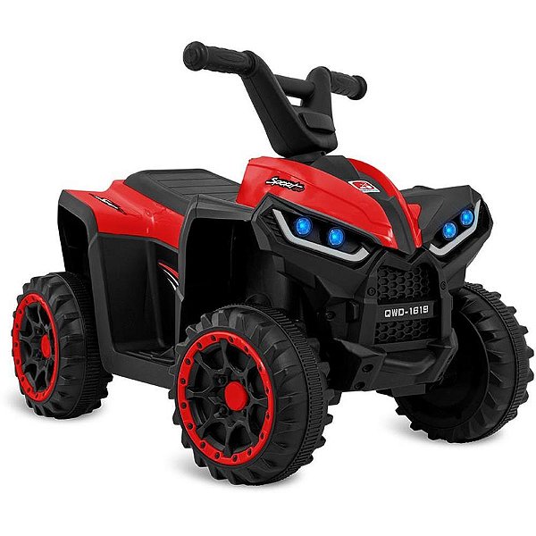 Veículo Elétrico Quadriciclo 6V Vermelho para Crianças ATÉ 30KG