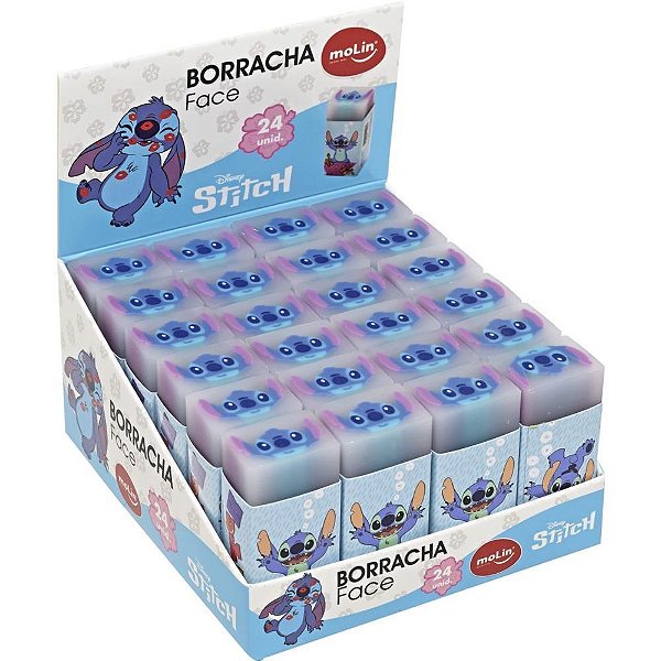 Borracha Decorada STITCH Face Molin Display com 24 Unidades