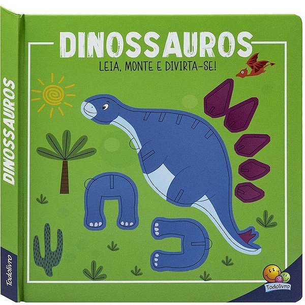 Livro Brinquedo Ilustrado Monte e DIVIRTA-SE! Dinossauro Educativo