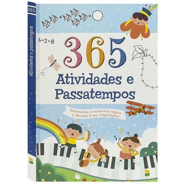 Livro de Atividades 365 Passatempos 288 Páginas Educativo e Divertido