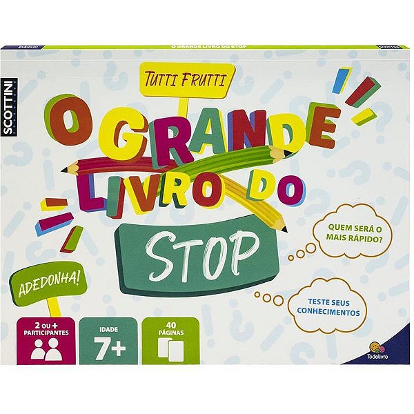 Livro de Atividades Scottini Livro STOP 28X21CM 40 Páginas Educativo e Divertido