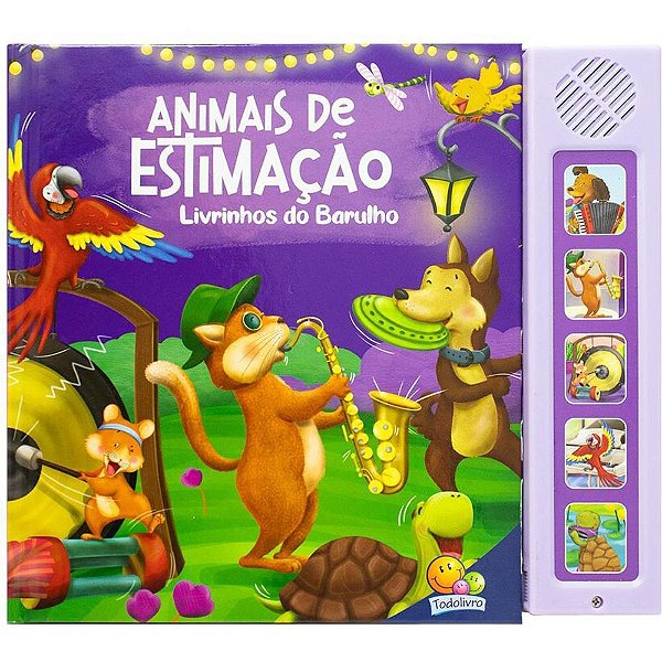 Livro Sonoro Animais de Estimação 22X19CM 8 Páginas com SONS Interativos