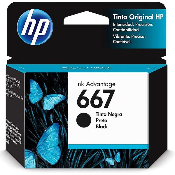 Cartucho Original HP 667 Preto INK Advantage