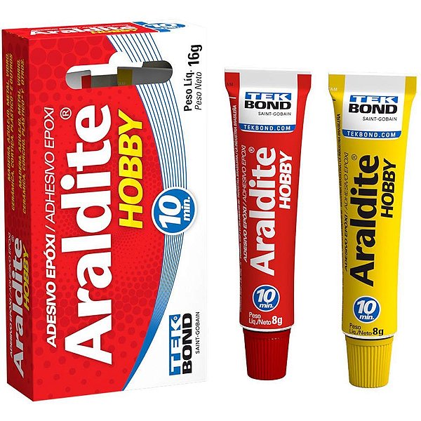 Cola de ALTA Resistência Araldite HOBBY 16G - Caixa com 6